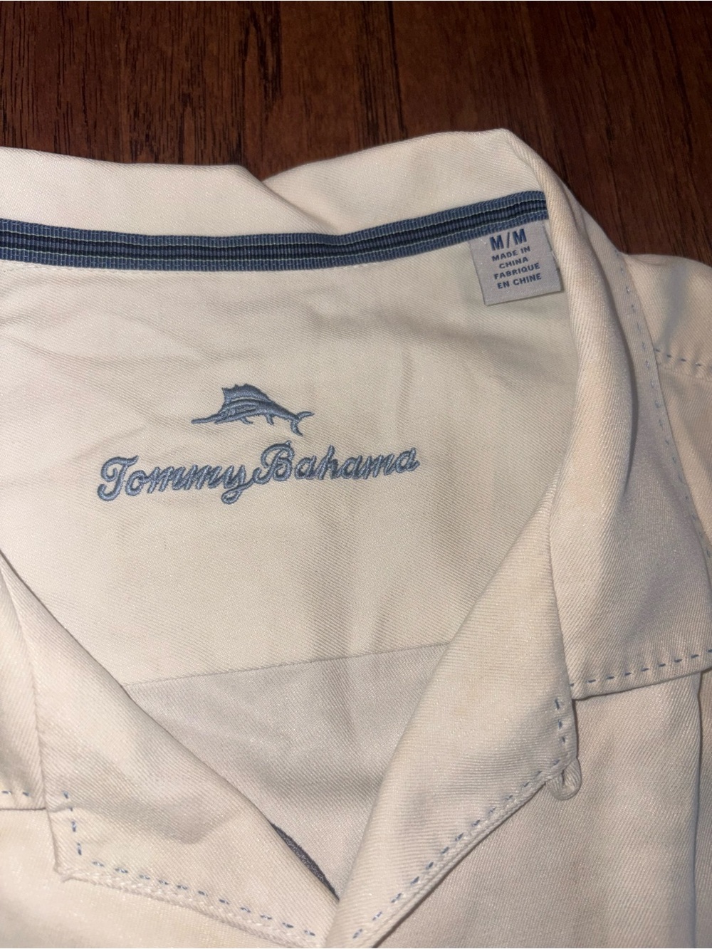 Tommy Bahama 100% Silk Marlin Embroidered Button Down Short Sleeve Camp Shirt M - Picture 3 of 10